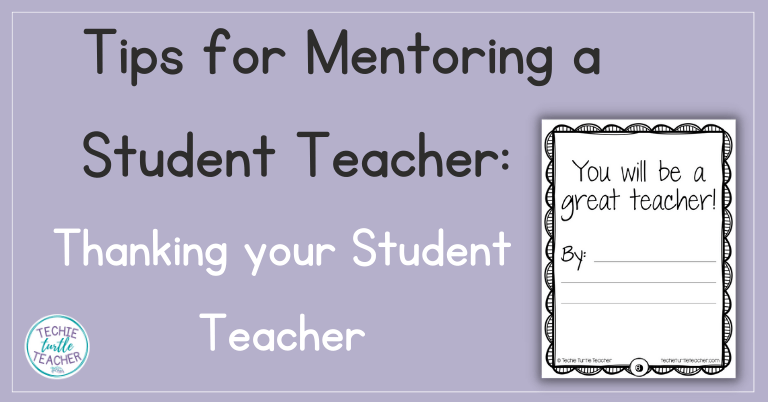 Mentoring Student Teacher Thank You Ideas