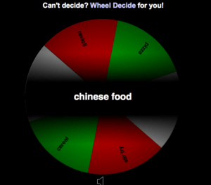 wheel decide chinese food