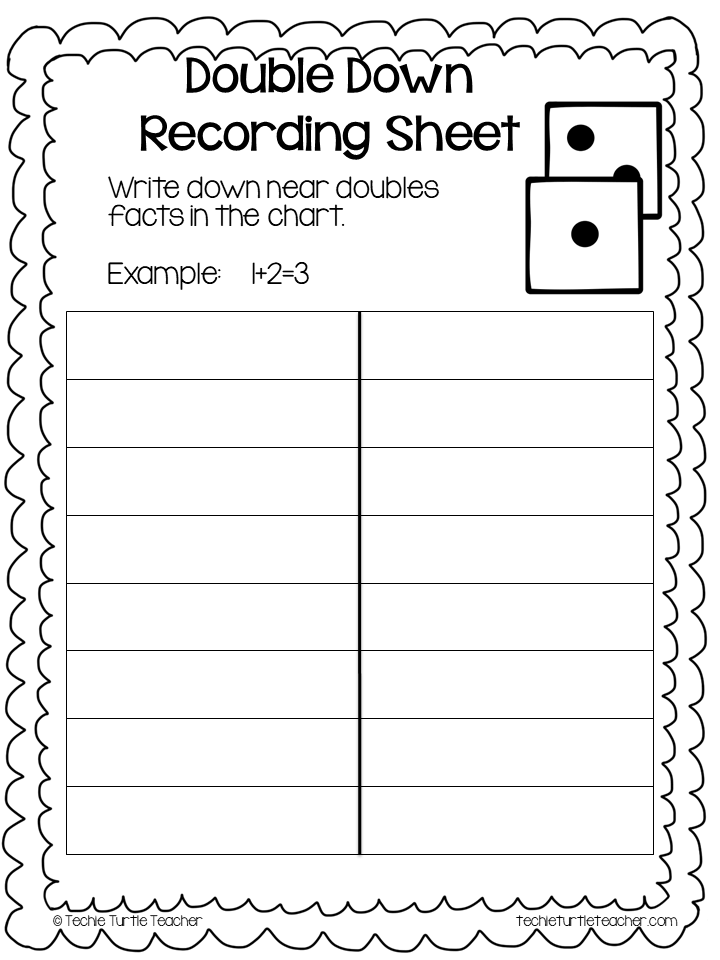 double down recording sheet