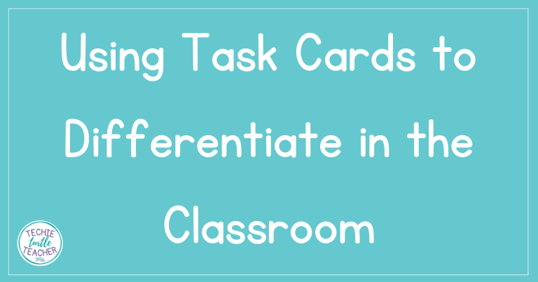 using task cards to differentiate