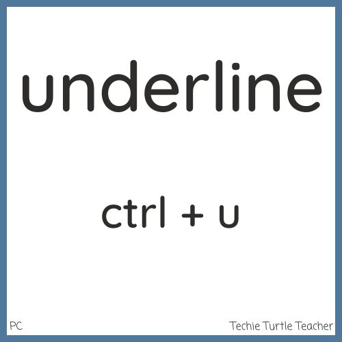 pc - underline