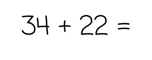 34 + 22 =