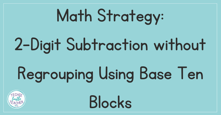 2-Digit Subtraction without Regrouping Using Base Ten Blocks
