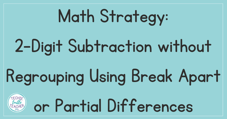 Subtraction break apart double digit