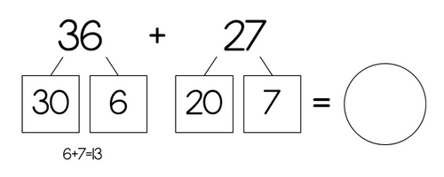 26 + 27 = break apart 6+7