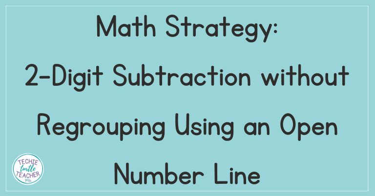 Subtraction Open Number Line: 2-Digit without Regrouping