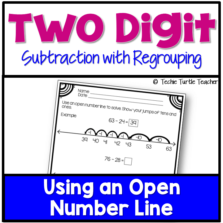 Two Digit Subtraction with Regrouping Using an Open Number Line
