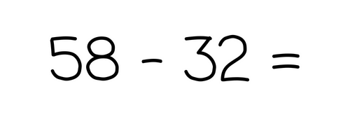 58 - 32 =