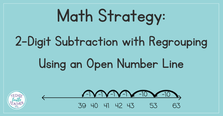 Subtraction with regrouping number line