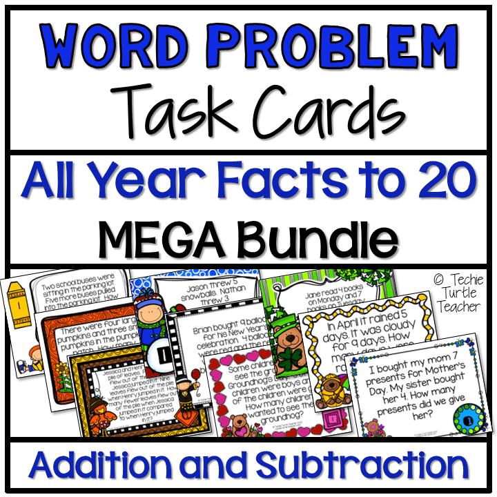 Word Problem Task Cards: Facts within 20
