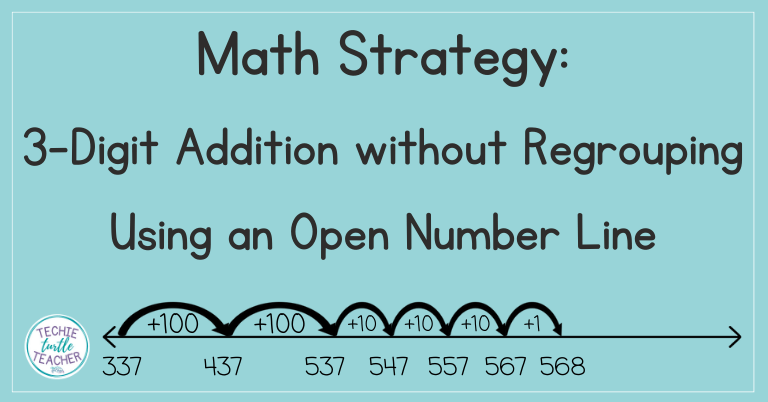 3 digit addition open number line without regrouping