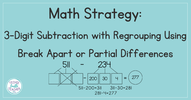 3 digit break apart subtraction with regrouping