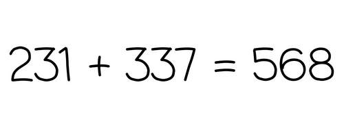 3 digit addition open number line