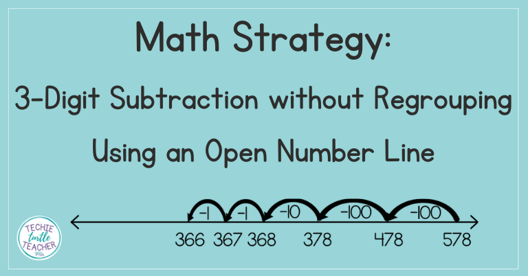 3 Digit Subtraction Open Number Line