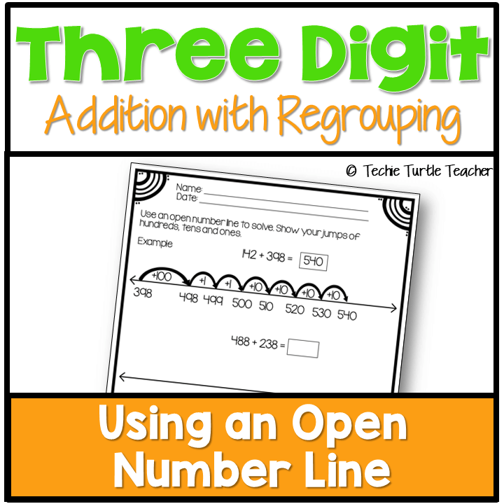 3 Digit Addition Regrouping Open Number Line