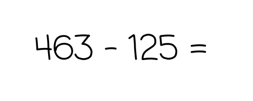 3 Digit Subtraction with Regrouping Number Line