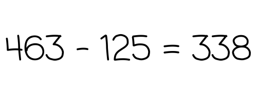 3 Digit Subtraction with Regrouping Number Line