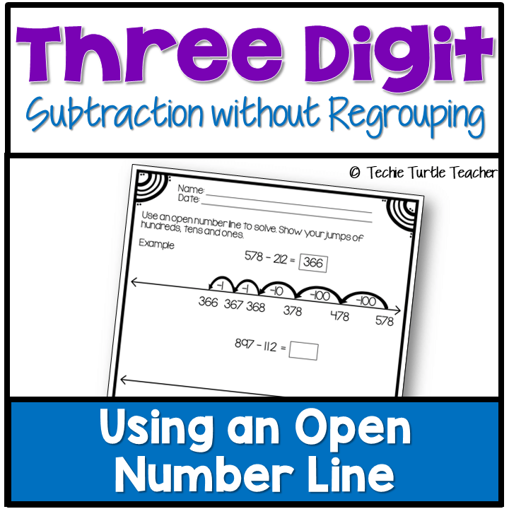 3 Digit Subtraction Open Number Line