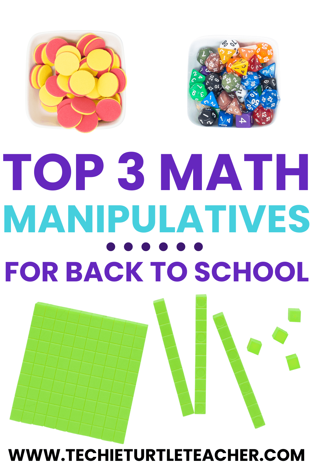 top 3 math manipulatives for back to school pinterest pin