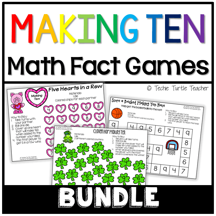 Making Ten Math Fact Games Bundle