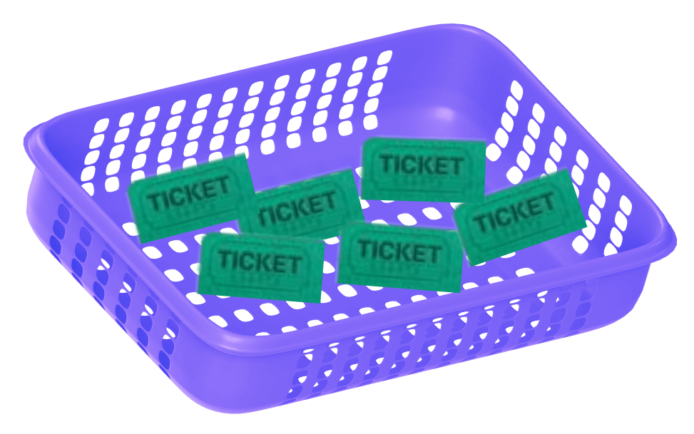 motivating students - tickets in basket