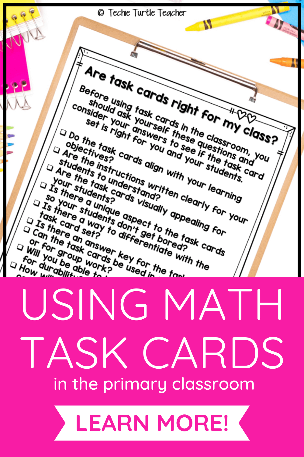 using math task cards pinterest pin