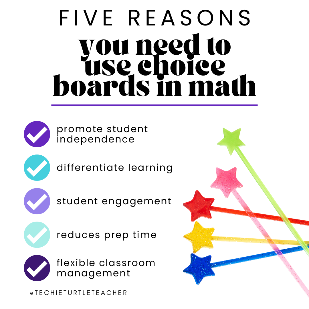 5 Reasons You Need to Use Choice Boards in Math