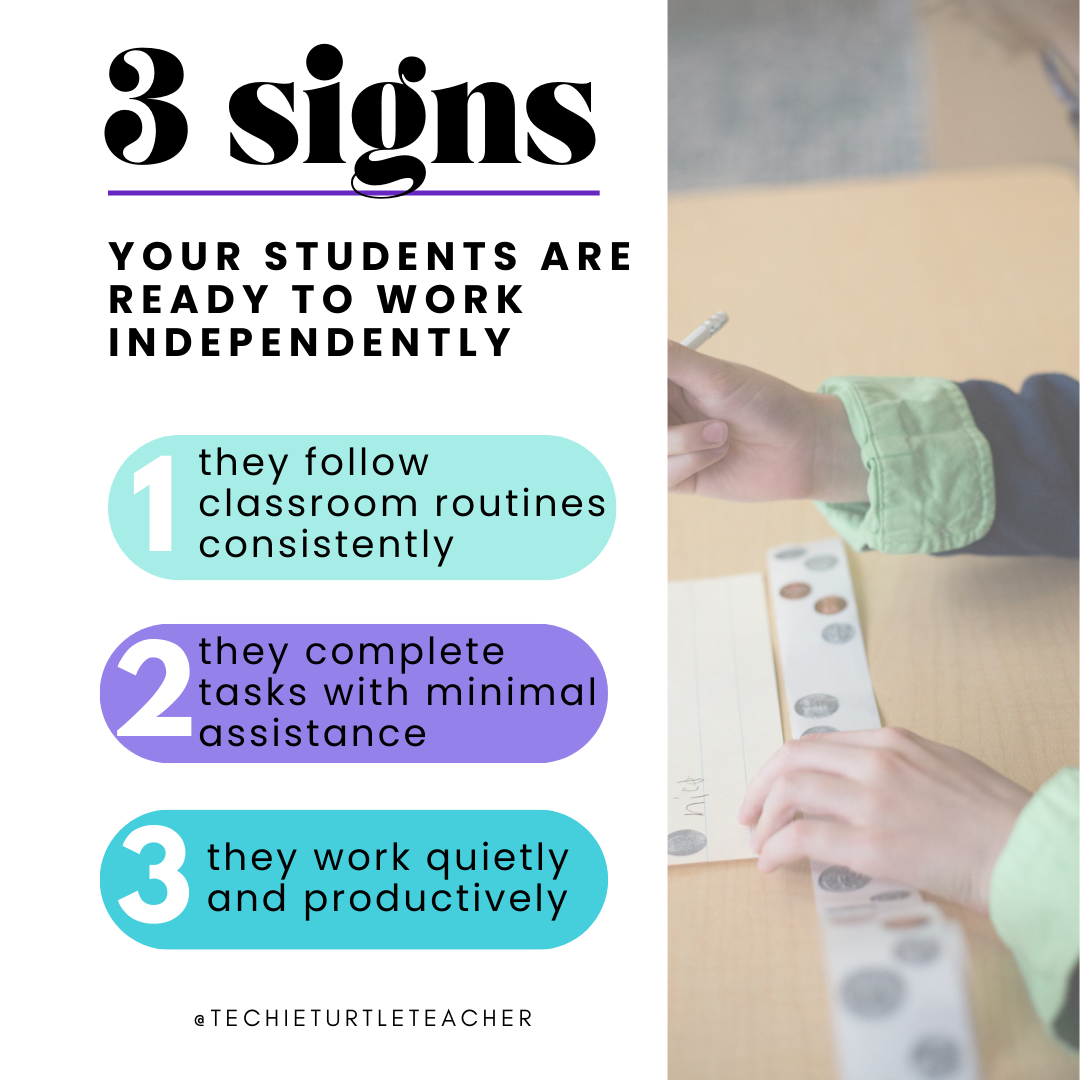 3 signs your students are ready to work independently