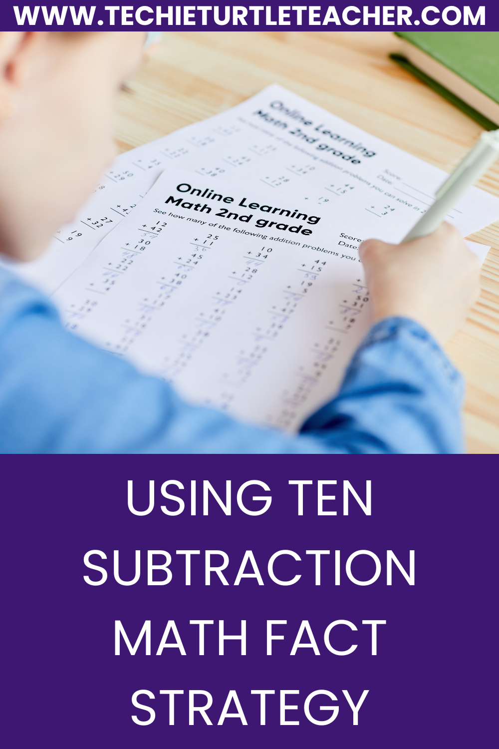 using ten subtraction math fact strategy pinterest pin