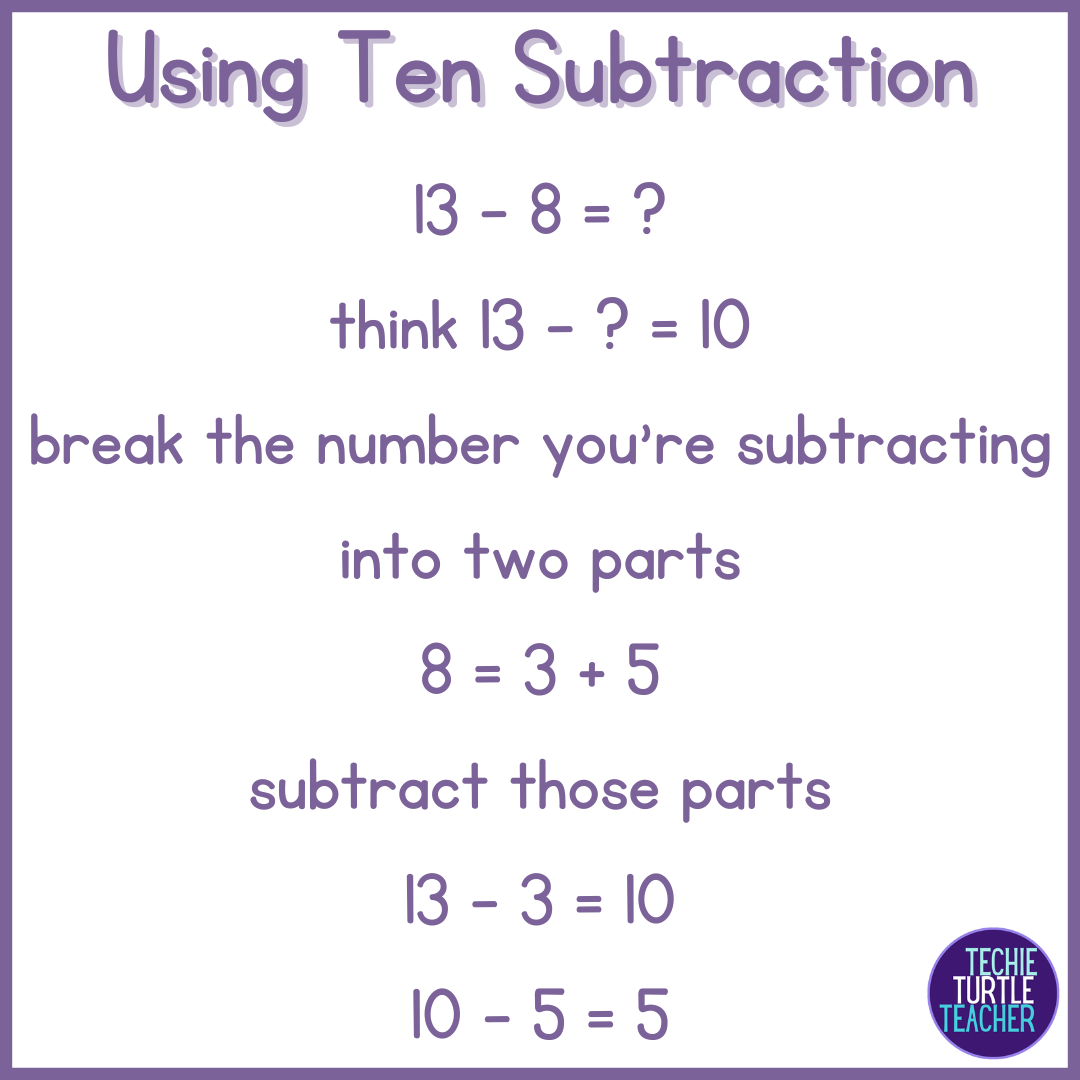 using ten subtraction example