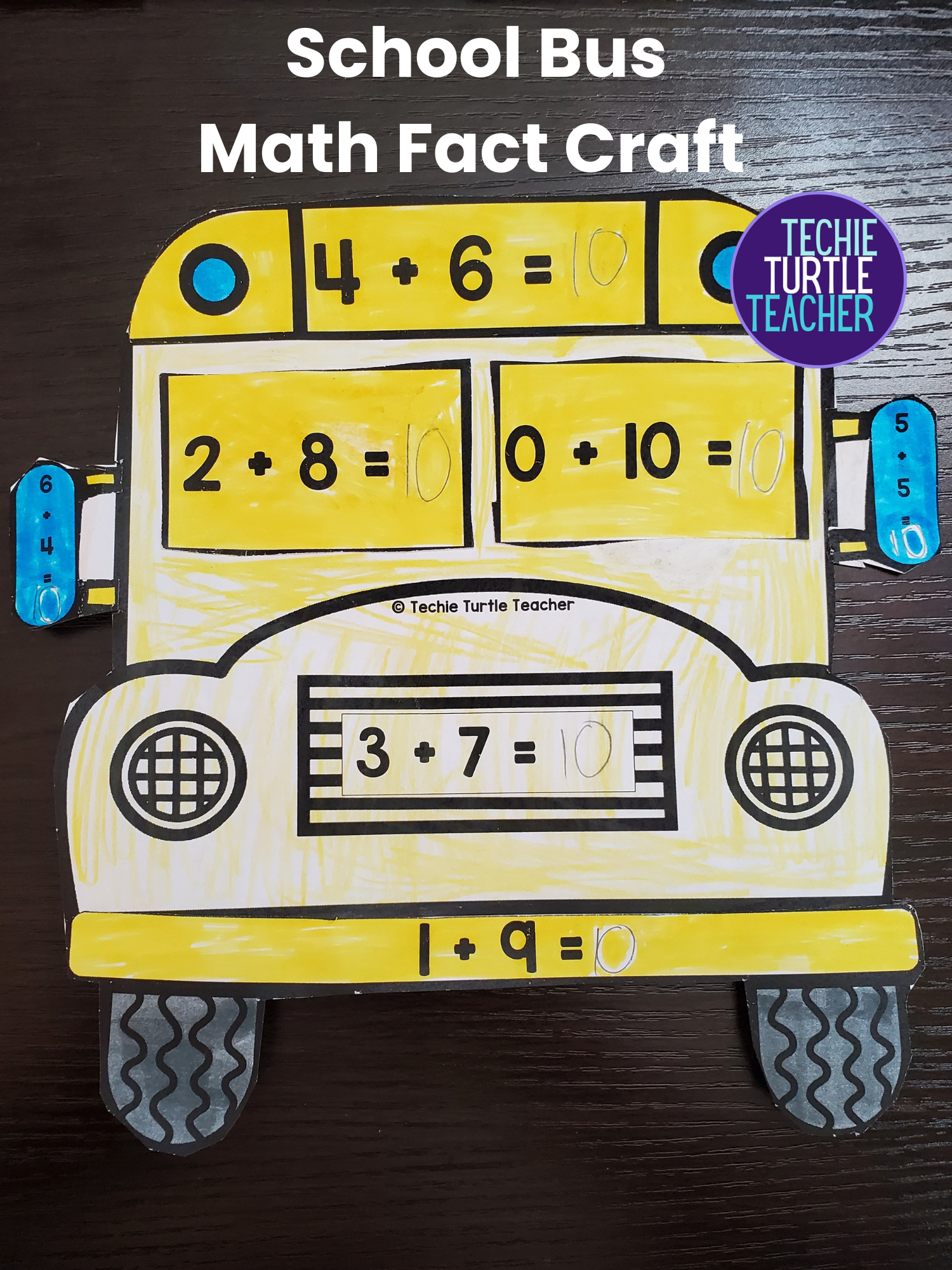 School Bus Math Fact Craft