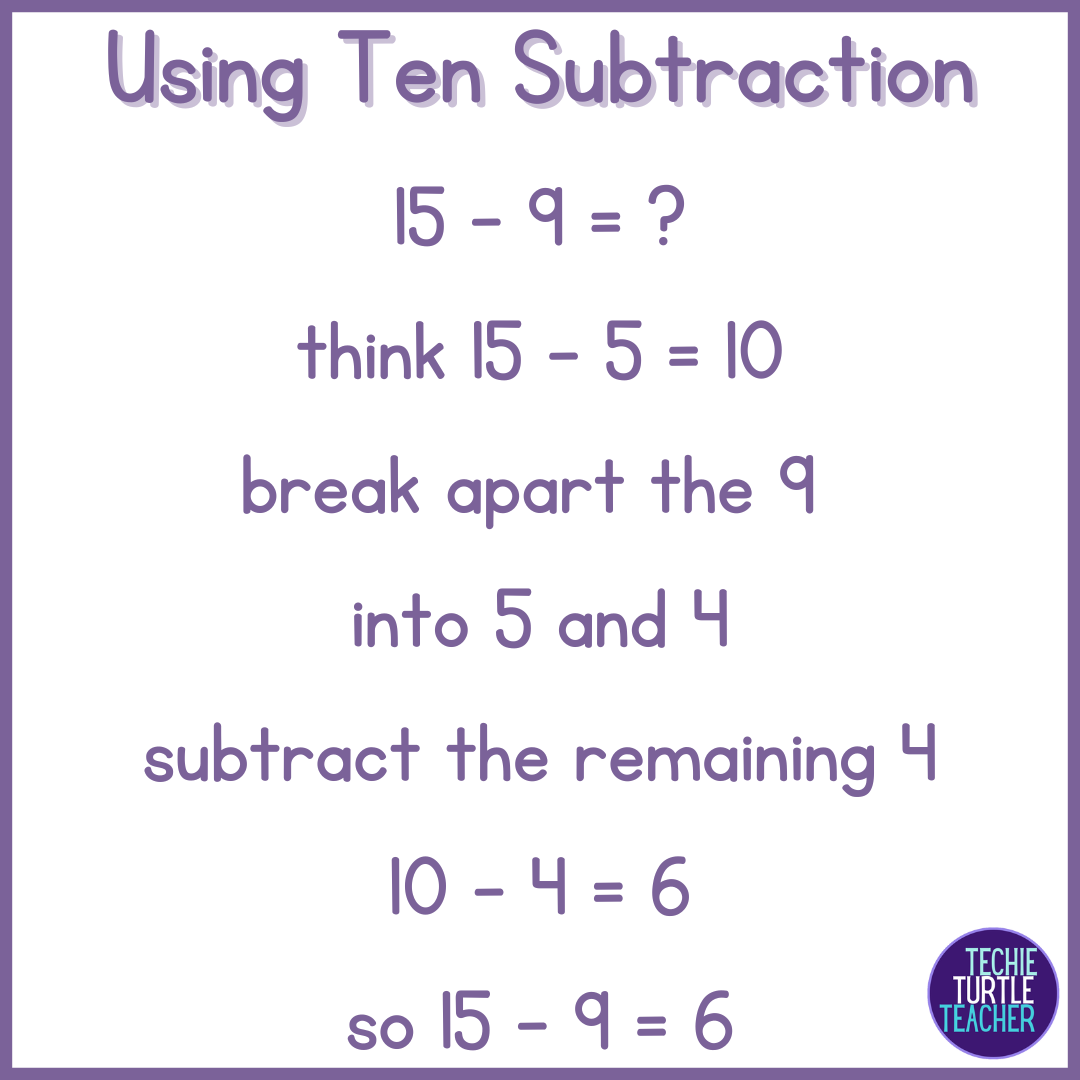 Using Ten Subtraction Example 2