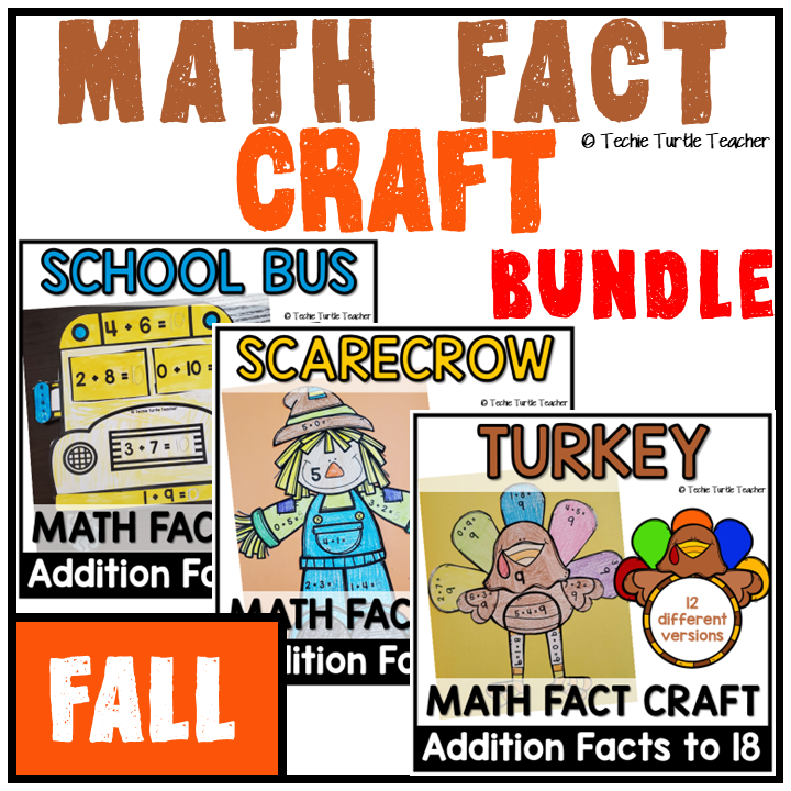 Fall Math Fact Craft Bundle