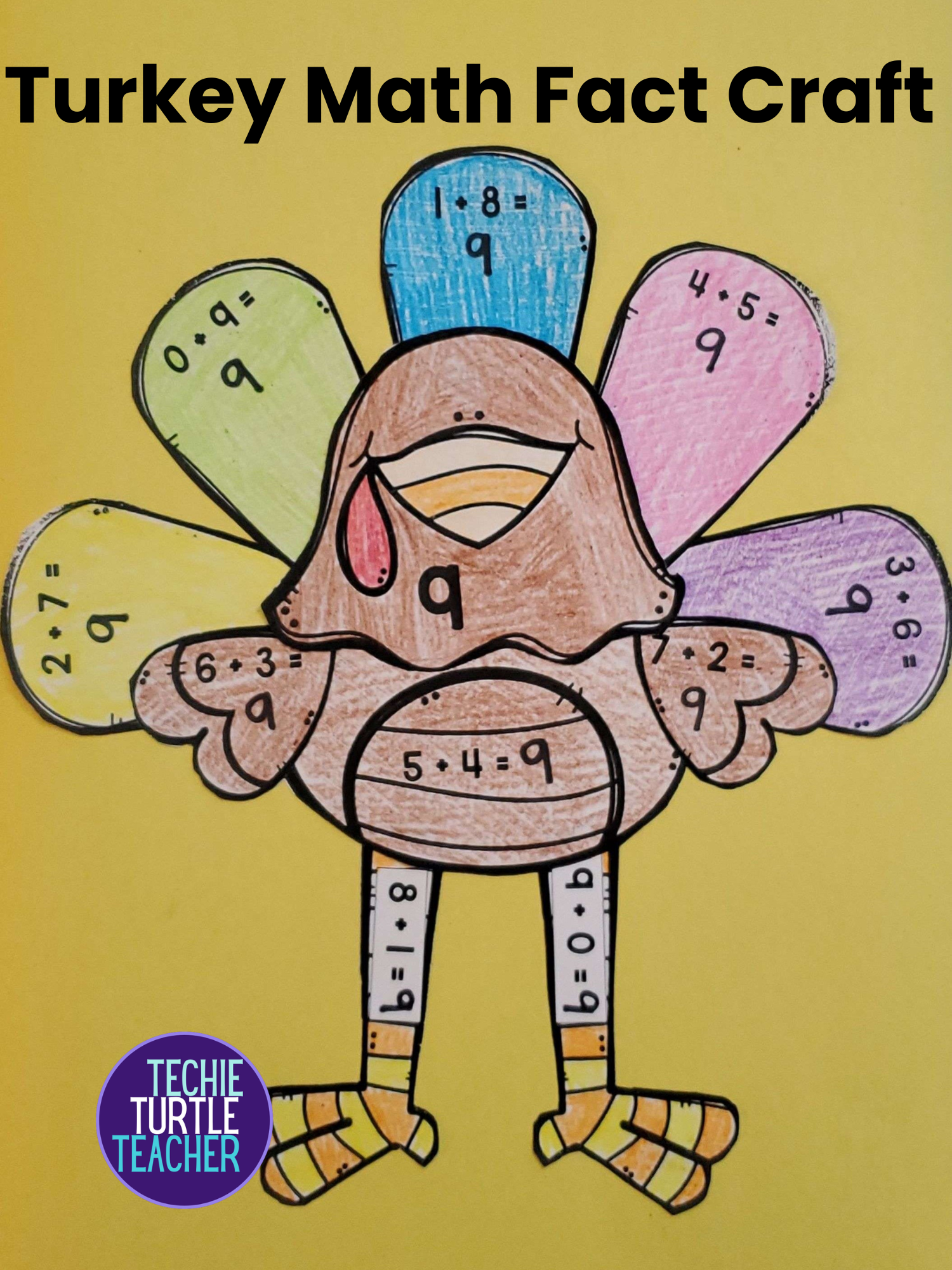 Turkey Math Fact Craft Example