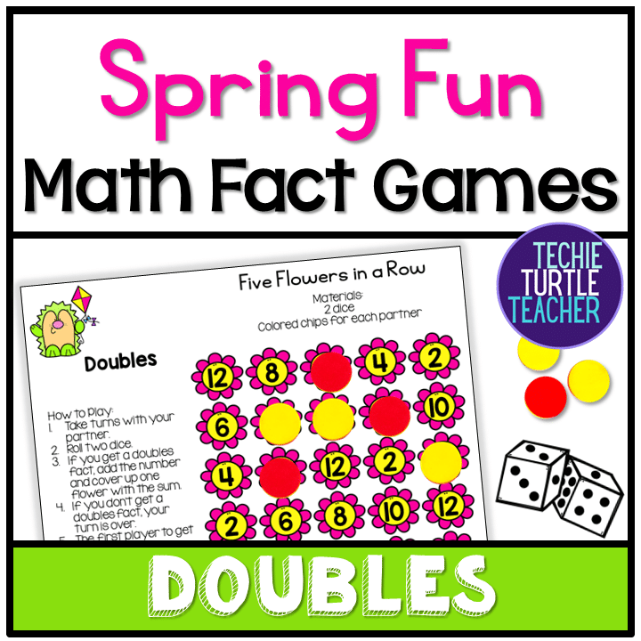 spring math fact games doubles