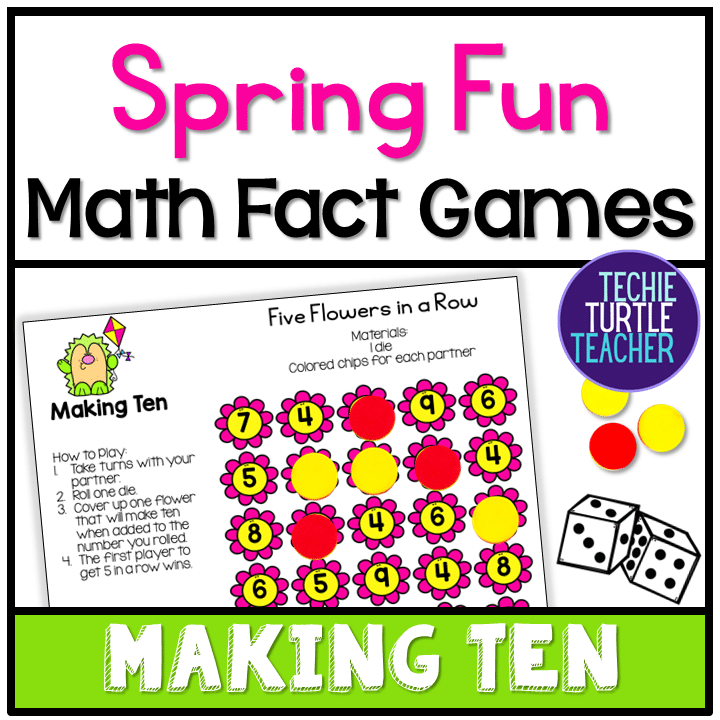 Spring Math Fact Games Making Ten