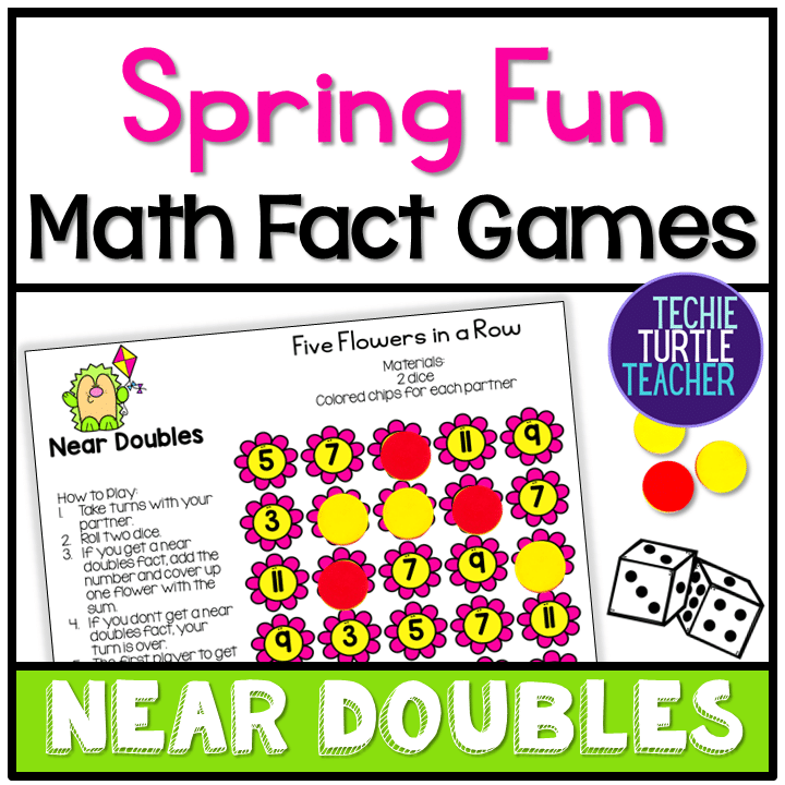 Spring Math Fact Games Near Doubles