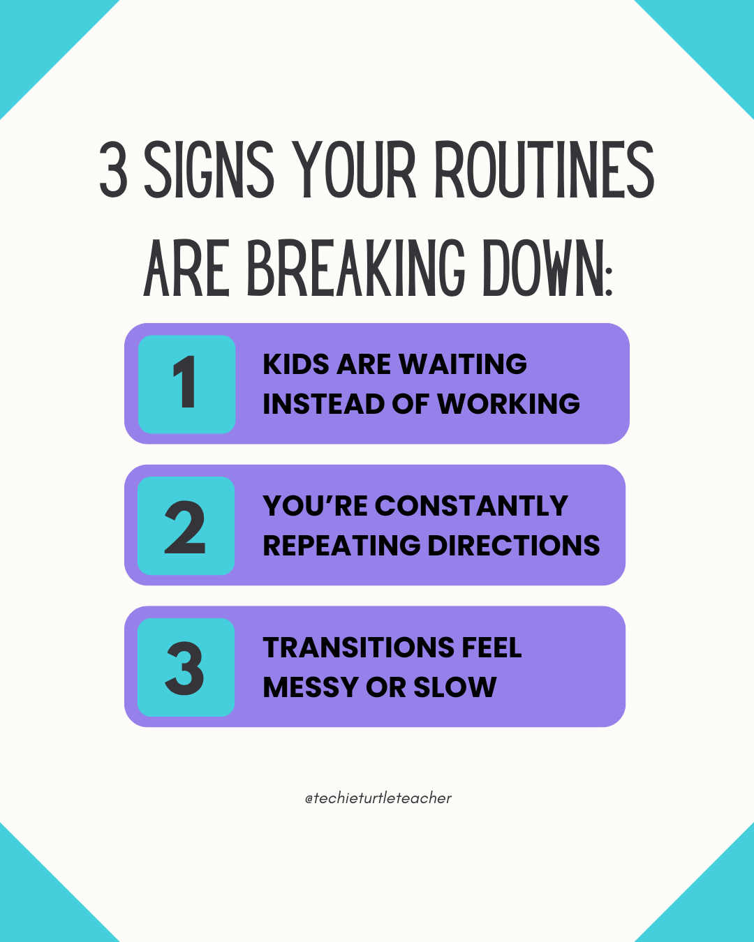 3 Signs your Routines are Breaking Down Graphic