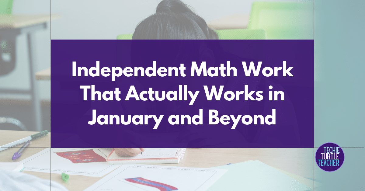 independent math work that actually works in January and beyond text with kid working in the background